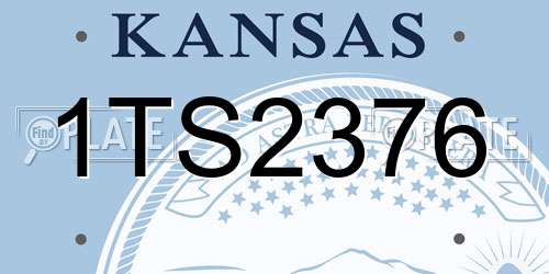 1TS2376 Kansas License Plate