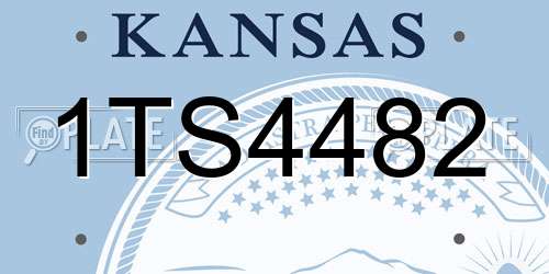 1TS4482 Kansas License Plate