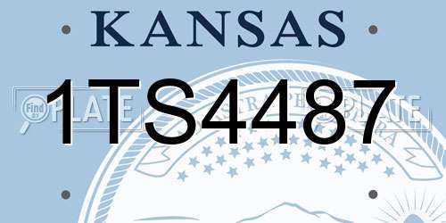 1TS4487 Kansas License Plate