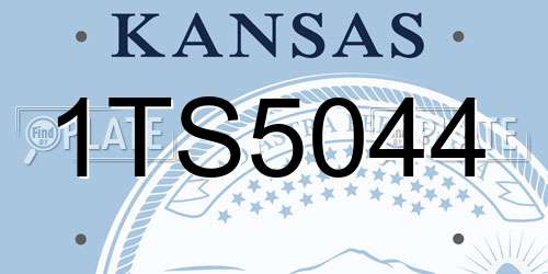 1TS5044 Kansas License Plate