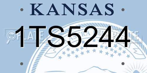 1TS5244 Kansas License Plate