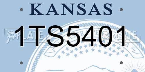 1TS5401 Kansas License Plate