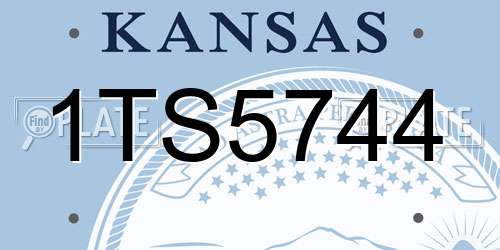 1TS5744 Kansas License Plate