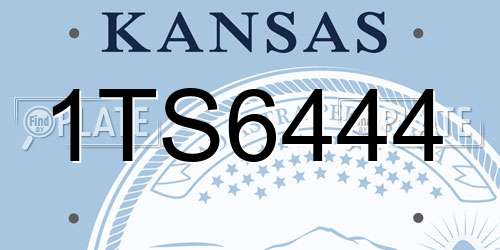 1TS6444 Kansas License Plate