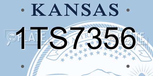 1TS7356 Kansas License Plate