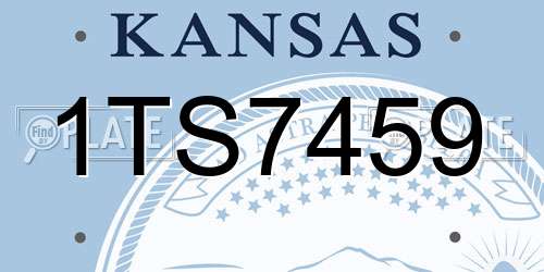 1TS7459 Kansas License Plate