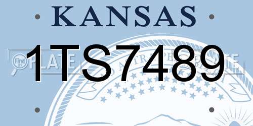 1TS7489 Kansas License Plate