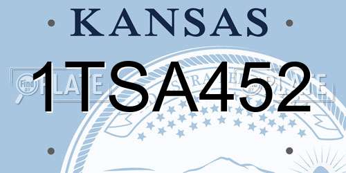 1TSA452 Kansas License Plate