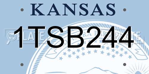 1TSB244 Kansas License Plate