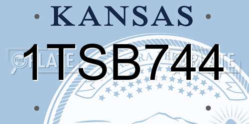 1TSB744 Kansas License Plate