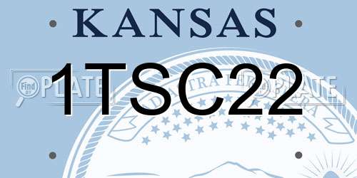 1TSC22 Kansas License Plate
