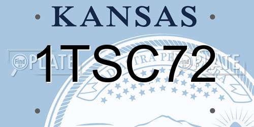 1TSC72 Kansas License Plate