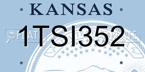 1TSI352 Kansas License Plate