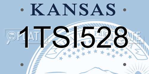 1TSI528 Kansas License Plate