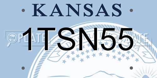 1TSN55 Kansas License Plate