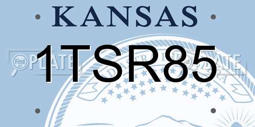 1TSR85 Kansas License Plate