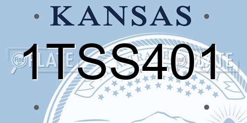 1TSS401 Kansas License Plate