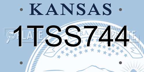 1TSS744 Kansas License Plate