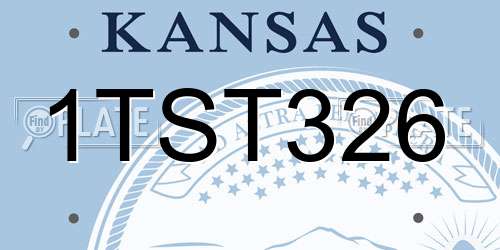 1TST326 Kansas License Plate