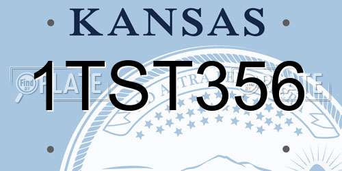 1TST356 Kansas License Plate