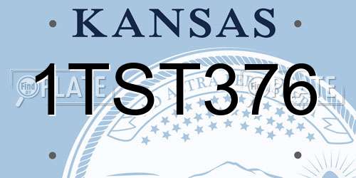 1TST376 Kansas License Plate