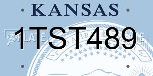 1TST489 Kansas License Plate