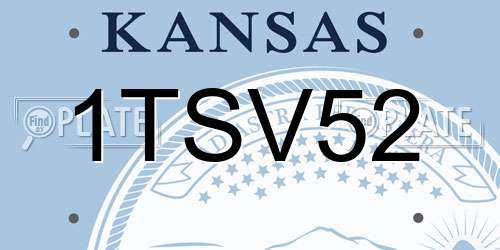 1TSV52 Kansas License Plate