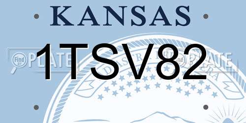1TSV82 Kansas License Plate