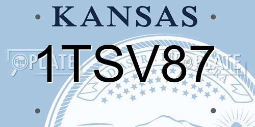 1TSV87 Kansas License Plate
