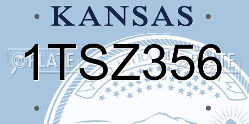 1TSZ356 Kansas License Plate