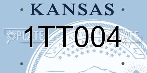 1TT004 Kansas License Plate