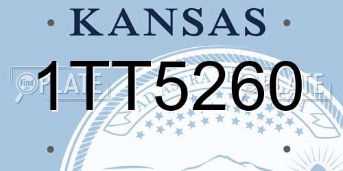 1TT5260 Kansas License Plate