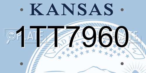 1TT7960 Kansas License Plate