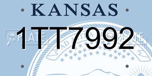 1TT7992 Kansas License Plate