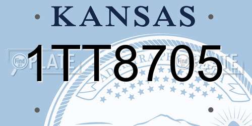 1TT8705 Kansas License Plate