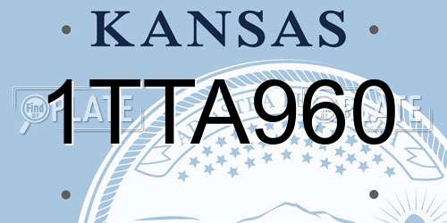 1TTA960 Kansas License Plate