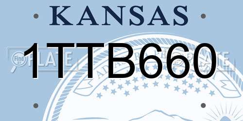 1TTB660 Kansas License Plate