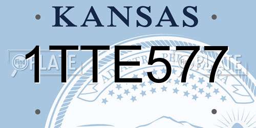 1TTE577 Kansas License Plate