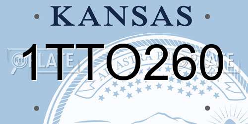 1TTO260 Kansas License Plate