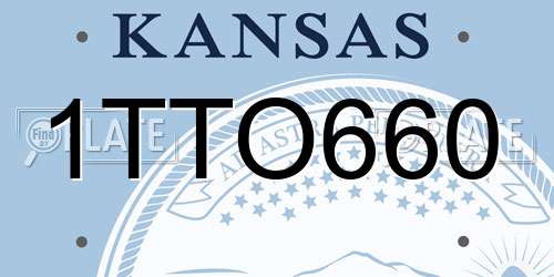 1TTO660 Kansas License Plate