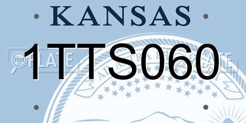 1TTS060 Kansas License Plate