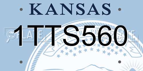 1TTS560 Kansas License Plate