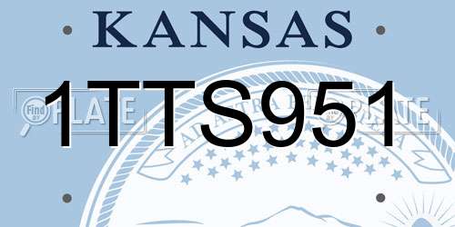 1TTS951 Kansas License Plate