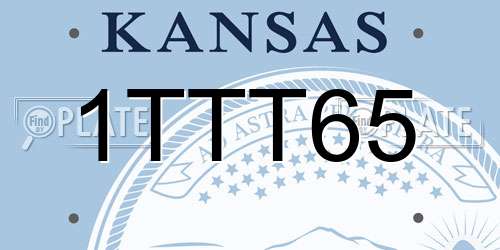 1TTT65 Kansas License Plate