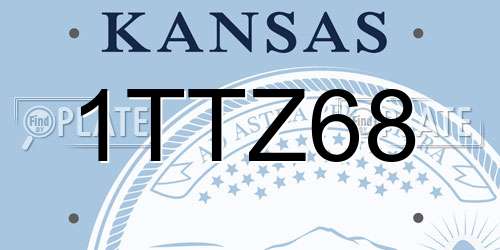 1TTZ68 Kansas License Plate