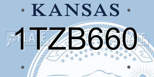 1TZB660 Kansas License Plate