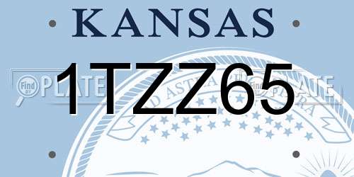 1TZZ65 Kansas License Plate