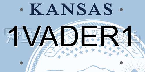 1VADER1 Kansas License Plate