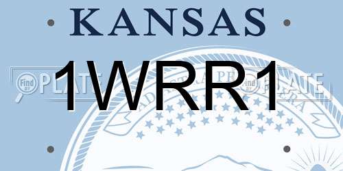 1WRR1 Kansas License Plate