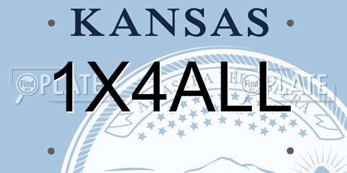 1X4ALL Kansas License Plate